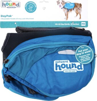 Outward Hound DayPak Blue Dog Saddleback Backpack, Medium - Image 4