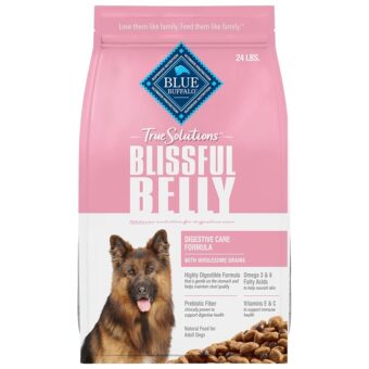 Blue Buffalo True Solutions Blissful Belly Digestive Care Natural Dry Food for Adult Dogs, Chicken, 24-lb. Bag