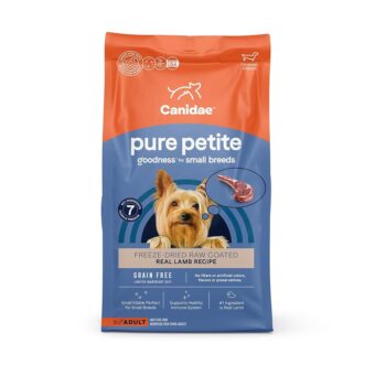 Canidae Pure Petite Freeze-Dried raw coated Recipe with Real Lamb Dog Dry 10 lbs. (Packaging May Vary)