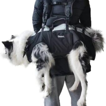 Dog Lift Harness for Large Dogs,Full Body Dog Sling Carrier,Emergency Dog Backpack for Old, Disabled, Joint Injuries, Arthritis, Loss of Stability Dogs(M)