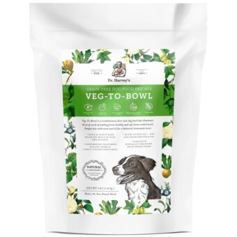 Dr. Harvey's Veg-to-Bowl Dog Food, Human Grade Dehydrated Base Mix for Dogs, Grain Free Holistic Mix (3 Pound)