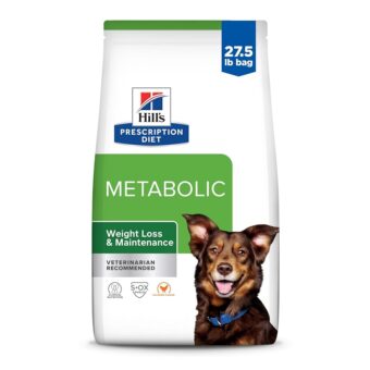 Hill's Prescription Diet Metabolic Weight Management Chicken Flavor Dry Dog Food, Veterinary Diet, 27.5 lb. Bag