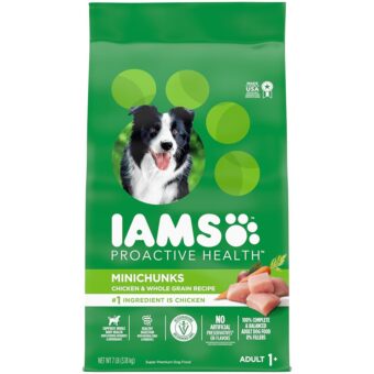 IAMS Proactive Health Minichunks Adult Dry Dog Food with Real Chicken and Whole Grains, 7 lb. Bag