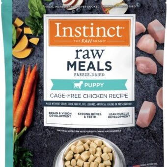 Instinct Freeze Dried Raw Meals for Puppies Grain Free Cage Free Chicken Recipe Dog Food, 25 oz. Bag