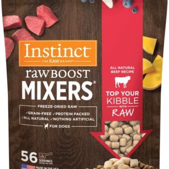 Instinct Raw Boost Mixers Freeze Dried Raw Dog Food Topper, Grain Free 14 Ounce (Pack of 1)