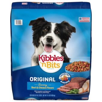 Kibbles 'n Bits Original Savory Beef & Chicken Flavor Dry Dog Food, 31 Pound Bag