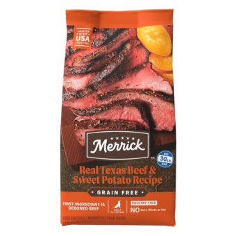 Merrick Premium Grain Free Dry Adult Dog Food, Wholesome And Natural Kibble, Real Texas Beef And Sweet Potato - 30.0 lb. Bag