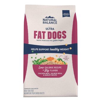 Natural Balance Original Ultra Fat Dogs Chicken Meal, Salmon Meal & Barley Recipe Low Calorie Dry Dog Food, 11 Pounds