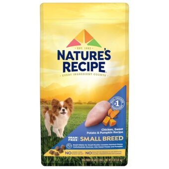 Nature′s Recipe Grain Free Small Breed Chicken, Sweet Potato & Pumpkin Recipe Dry Dog Food, 4 lb. Bag