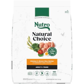 Nutro Natural Choice Adult Dry Dog Food, Chicken and Brown Rice Recipe 30 lbs.