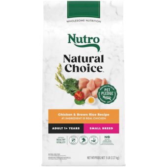 Nutro Natural Choice Adult Small Breed Dry Dog Food, Chicken and Brown Rice, 5 lbs.