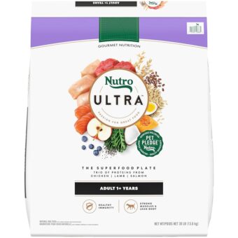 Nutro Ultra Adult Dry Dog Food with a Trio of Proteins from Chicken, Lamb and Salmon, 30 lb. Bag