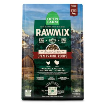 Open Farm RawMix Ancient Grains Prairie Recipe for Dogs, Includes Kibble, Bone Broth, and Freeze Dried Raw, Inspired by The Wild, Humanely Raised Protein and Non-GMO Fruits and...