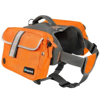 PetAmi Dog Backpack for Medium Large Dogs, Dog Saddle Bag for Dogs to Wear, Harness Saddlebag with Reflective Safety Side Pockets for Hiking, Camping, Vest Dog Pack for Travel...