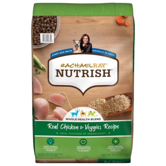 Rachael Ray Nutrish Premium Natural Dry Dog Food, Real Chicken & Veggies Recipe, 28 Lb