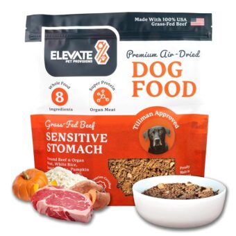 Sensitive Stomach Dog Food - 100% Human Grade Air Dried Dog Food - All Natural - USA Grass Fed Beef - Limited Ingredient Dog Food - Dehydrated - Complete Meal or Dog Food Topper...