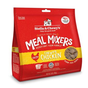 Stella & Chewy's Freeze Dried Raw Chewy’s Chicken Meal Mixers – Dog Food Topper for Small & Large Breeds – Grain Free, Protein Rich Recipe – 18 oz Bag