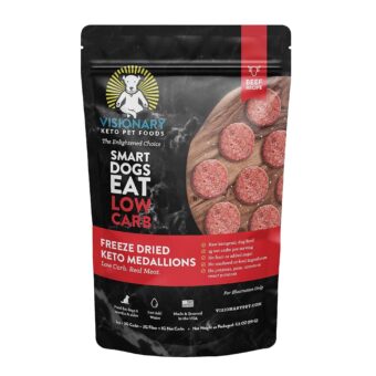 Visionary Pet Foods Beef Freeze Dried Dog Food | High Protein, Low Carb and Grain Free, Made with Human Grade Ingredients for Optimal Nutrition and Digestion - Natural Beef...