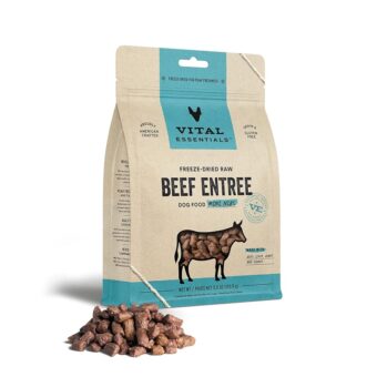 Vital Essentials Freeze Dried Raw Dog Food, Beef Mini Nibs Entree, 5.5 oz