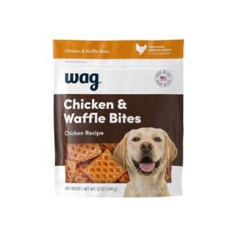 Amazon Brand - Wag Dog Treats Chicken and Waffle Bites 12oz