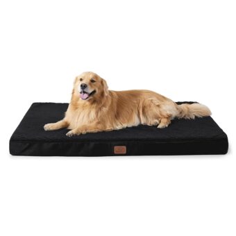 Bedsure Extra Large Dog Bed - XL Orthopedic Waterproof Dog Beds with Removable Washable Cover for Extra Large Dogs, Egg Crate Foam Pet Bed Mat, Suitable for Dogs Up to 100 lbs