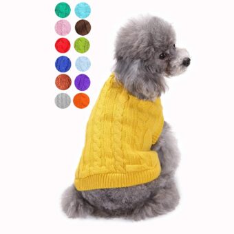 Dog Sweater, Dog Sweaters for Small Dogs Girl Boy, Cute Knitted Classic Turtleneck Warm Dog Winter Clothes Costume Cat Sweater Dog Christmas Sweaters for Dogs Pet Puppy Doggy