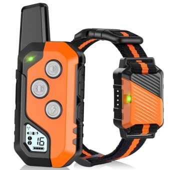 Dog Training Collar, IP67 Waterproof Dog Shock Collar with Remote Control, 3 Training Modes, Shock, Vibration and Beep, Rechargeable Electric Shock Collar for Large Medium Small...