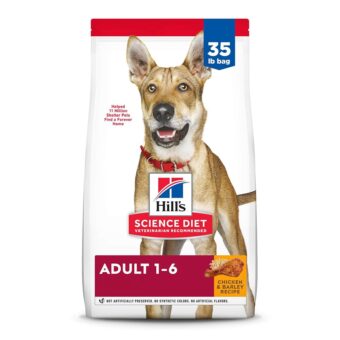 Hill's Science Diet Adult 1-6 Premium Nutrition Dry Dog Food, Chicken & Barley, 35 lb Bag (Pack of 1)