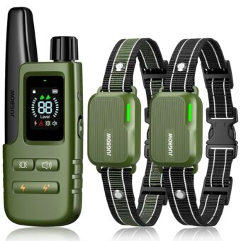 Jugbow Dog Shock Collar 2 Dogs (10-120Lbs) - 3300FT Dog Training Collar with Remote IPX7 Waterproof Electric Collar with 4 Training Modes, Security Lock, Rechargeable e-Collar...