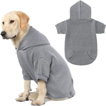 KOOLTAIL Basic Dog Hoodie - Soft and Warm Dog Hoodie Sweater with Leash Hole and Pocket, Dog Winter Coat, Cold Weather Clothes Sweatshirt for Small Medium Large Dogs Puppy Cat...