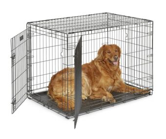 MidWest Homes for Pets Newly Enhanced Double Door iCrate Dog Crate, Includes Leak-Proof Pan, Floor Protecting Feet, Divider Panel & New Patented Features