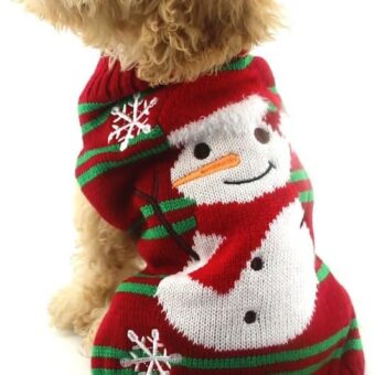 NACOCO Dog Snow Sweaters Snowman Sweaters Xmas Dog Holiday Sweaters New Year Christmas Sweater Pet Clothes for Small Dog and Cat (Snowman,M)