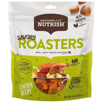 Nutrish Rachael Ray Savory Roasters Real Meat Dog Treats, Roasted Chicken Recipe, 12 Ounces, Grain Free