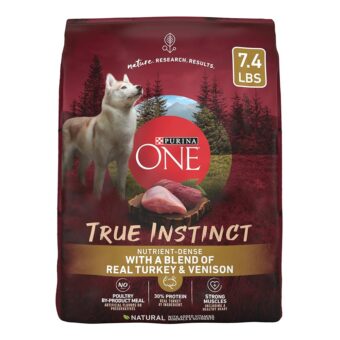 Purina ONE True Instinct With A Blend Of Real Turkey and Venison Dry Dog Food - 7.4 lb. Bag