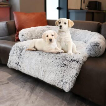 Tinaco Luxurious Calming Bed Mats, Washable Removable Couch Cover, Plush Long Fur Mat for Pets, Waterproof Lining, Perfect for Small, Medium and Large Dogs and Cats (Gradient...
