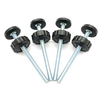 4 Pack 8MM Baby Gate Threaded Spindle Rod, Replacement Hardware Parts Kit for Pet & Dog Pressure Mounted Safety Gates - Extra Long Wall Mounting Accessories Screws Rods Adapter...