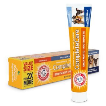 Arm & Hammer Complete Care Enzymatic Dog Toothpaste, 6.2 oz - Dog Toothpaste for Puppies and Adult Dogs, Arm and Hammer Toothpaste for Dogs - Pet Toothpaste, Dog Dental Care and...