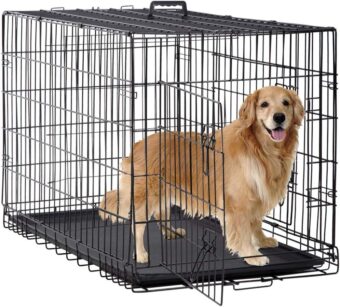 BestPet 24,30,36,42,48 Inch Dog Crates for Large Dogs Folding Mental Wire Crates Dog Kennels Outdoor and Indoor Pet Dog Cage Crate with Double-Door,Divider Panel, Removable Tray...