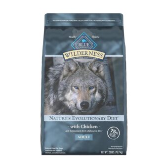 Blue Buffalo Wilderness Natural High-Protein Dry Food for Adult Dogs, Chicken Recipe, 28-lb. Bag