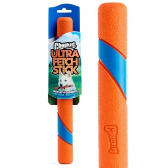 Chuckit! Ultra Fetch Dog Stick for All Breed Sizes - Perfect for Small, Medium, and Large Dogs - Outdoor Fetching and Throwing Pet Toy - Made from Durable Rubber - 12 Inches -...