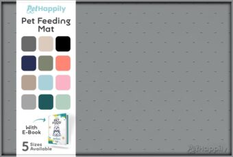 Dog Food Mat - Raised Edges Dog Mat for Food and Water Prevent Spill, Waterproof Cat Food Mat Protect Floors, Easy Clean Dog Bowl Mats for Food and Water, Silicone Pet Food Mat...