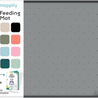 Dog Food Mat - Raised Edges Dog Mat for Food and Water Prevent Spill, Waterproof Cat Food Mat Protect Floors, Easy Clean Dog Bowl Mats for Food and Water, Silicone Pet Food Mat...