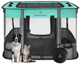 Dog Playpen,Pet Playpen,Foldable Dog Cat Playpens,Portable Exercise Kennel Tent Crate,Water-Resistant Breathable Shade Cover, Indoor Outdoor Travel Camping Use for Small Animals...