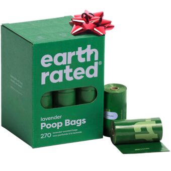 Earth Rated Dog Poop Bags, Guaranteed Leak Proof and Extra Thick Waste Bag Refill Rolls For Dogs, Lavender Scented, 270 Count