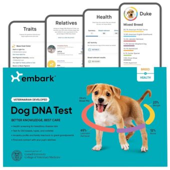 Embark Breed & Health Kit - Dog DNA Test - Discover Breed, Ancestry, Relative Finder, Genetic Health, Traits, COI