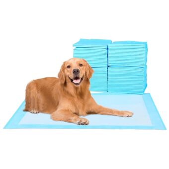 FluffyDream Super Absorbent Waterproof Dog and Puppy Pet Training Pad, Housebreaking Pet Pad,Blue (17.6"x23.6" (50PCS))