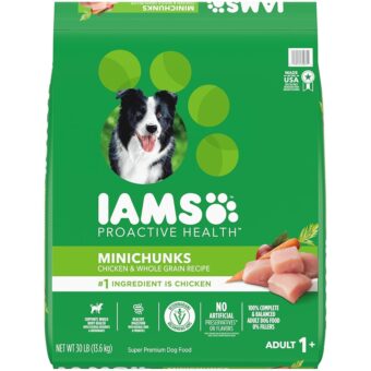 IAMS Proactive Health Minichunks Adult Dry Dog Food with Real Chicken, 30 lb. Bag