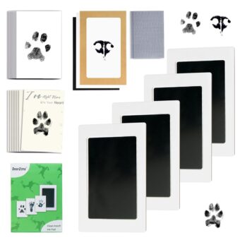Inkless Paw Print Kit,Dog Paw Print Kit,Dog Nose Print Kit,Clean Touch Ink Pads and Imprint Cards,Pet Paw Print Impression Kit for Dogs Cats Footprint Keepsake