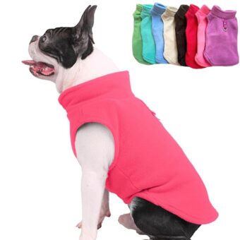 JACKO & CO - Fleece Vest Sweater with Leash Ring - Soft Lightweight Breathable for Puppies Small Medium Dogs, Kitten, Cats, Chihuahua - Warm for Fall/Autumn/Winter (Pink, Large...