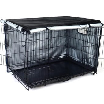 kefit Dog Crate Cover 36 inch, Kennel Cover for Dog Cage, Cage Cover for Dog Crate, Black